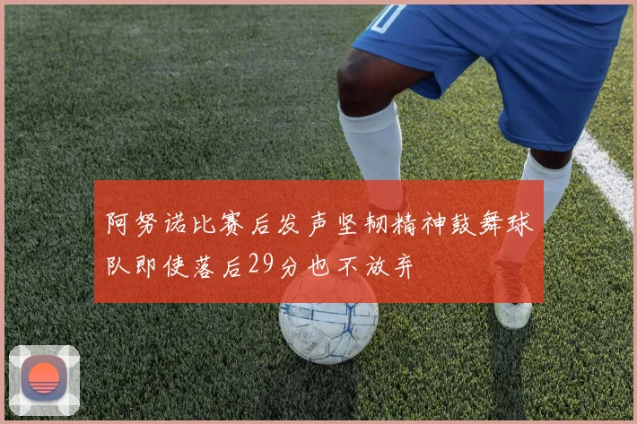 阿努诺比赛后发声坚韧精神鼓舞球队即使落后29分也不放弃